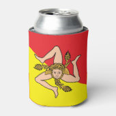 Can Cooler mit der Flagge von Sizilien, Italien Dosenkühler (Kanne Vorderseite)