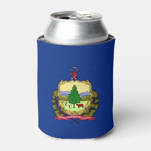 Can Cooler mit der Flagge von Vermont Staat, USA. Dosenkühler (Kanne Vorderseite)