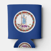 Can Cooler mit der Flagge von Virginia Staat, USA. Dosenkühler (Rückseite)