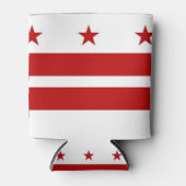 Can Cooler mit der Flagge von Washington DC, USA. Dosenkühler (Vorderseite)