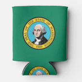 Can Cooler mit der Flagge von Washington Staat, US Dosenkühler (Vorderseite)