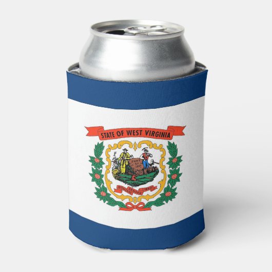 Can Cooler mit der Flagge von West Virginia Staat, Dosenkühler (Kanne Vorderseite)