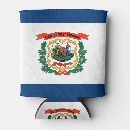 Can Cooler mit der Flagge von West Virginia Staat, Dosenkühler (Vorderseite)