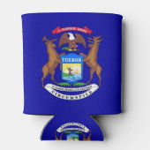 Can Cooler mit Fahne von Michigan Staat, USA. Dosenkühler (Rückseite)