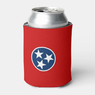 Can Cooler mit Fahne von Tennessee Staat, USA. Dosenkühler