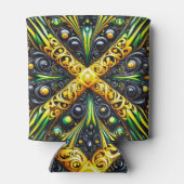 Can Cooler mit jamaikanischer Farbgestaltung Dosenkühler (Rückseite)