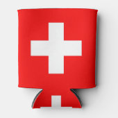 Can Cooler mit Schweizer Flagge Dosenkühler (Vorderseite)