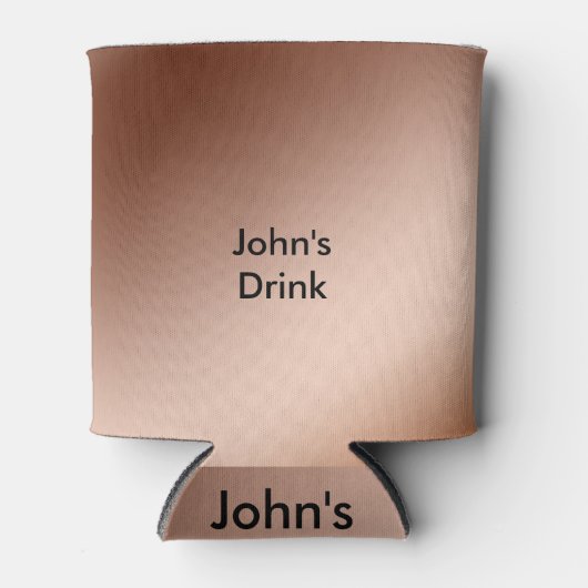 Can Cooler - Peronalisierter Name auf Kupfer Hinte Dosenkühler (Vorderseite)