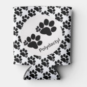 Can Cooler - Polydactyl Cat Prints (v2) Dosenkühler (Vorderseite)