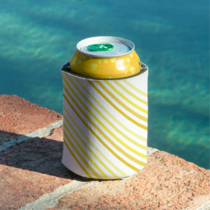 Can Cooler - Schatten der gelben, diagonalen Strei Dosenkühler