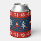 Can Cooler small Ugly Sweater Santa Claus Knit Dosenkühler (Kanne Vorderseite)