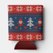 Can Cooler small Ugly Sweater Santa Claus Knit Dosenkühler (Rückseite)
