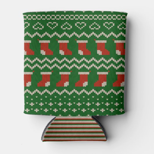 Can Cooler small Ugly Sweater Stockings Knit Dosenkühler (Vorderseite)