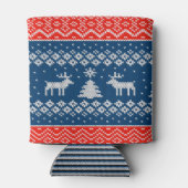 Can Cooler small Ugly Sweater with Reindeer Knit Dosenkühler (Rückseite)
