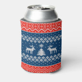 Can Cooler small Ugly Sweater with Reindeer Knit Dosenkühler (Kanne Rückseite)