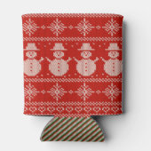 Can Cooler small Ugly Sweater with Snowmen Knit Dosenkühler (Rückseite)