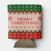Can Cooler small with Merry Christmas Knit Dosenkühler (Rückseite)
