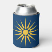 Can Cooler with flag of Macedonia, Greece Dosenkühler (Kanne Vorderseite)