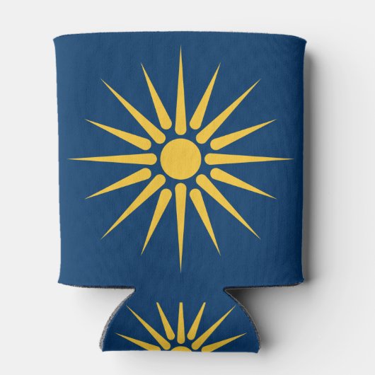 Can Cooler with flag of Macedonia, Greece Dosenkühler (Rückseite)