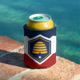 Can Cooler with new flag of Utah State, USA Dosenkühler