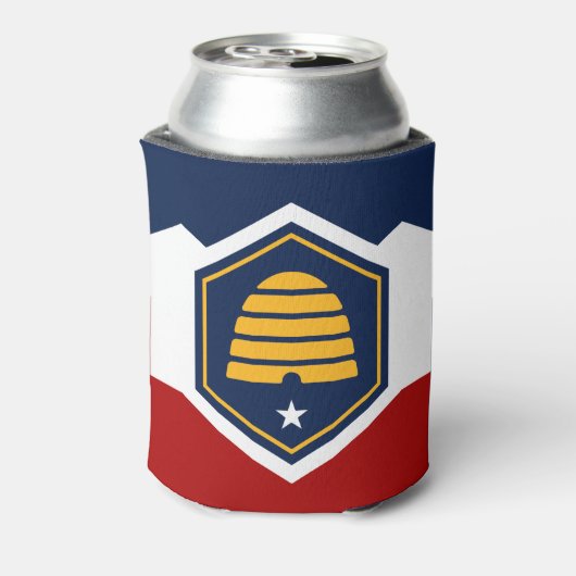Can Cooler with new flag of Utah State, USA Dosenkühler (Kanne Rückseite)