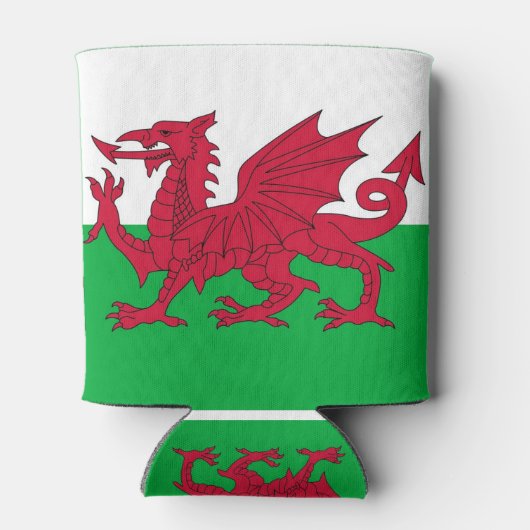 Can Cooler with Wales flagge, Vereinigtes Königrei Dosenkühler (Rückseite)