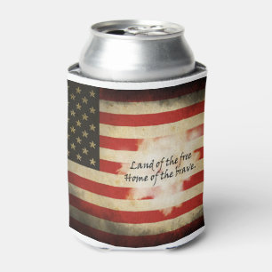 Can Coolers/American Flag/Land of the Free Dosenkühler