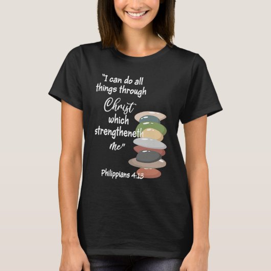 Can Do All Things Religious Bible YM Verse YW Them T-Shirt (Vorderseite)