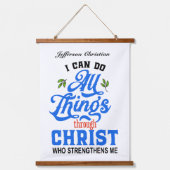 Can do all things through Christ Wandteppich Mit Holzrahmen (Vorderseite)