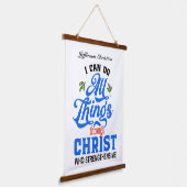 Can do all things through Christ Wandteppich Mit Holzrahmen (Gewinkelt)