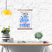 Can do all things through Christ Wandteppich Mit Holzrahmen