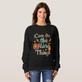 Can Do the Hard Things Flower Bodybuilder Fitness Sweatshirt (Vorne ganz)
