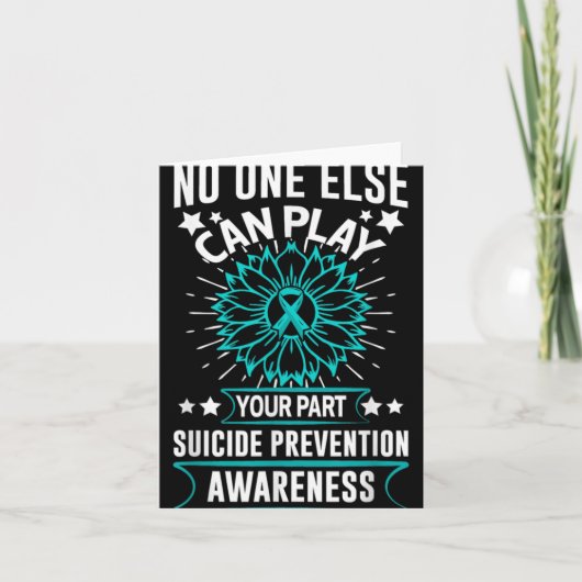 Can Ever Play Your Part Suicide Prevention Awarene Karte (Vorderseite)