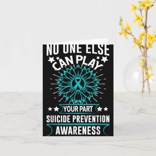Can Ever Play Your Part Suicide Prevention Awarene Karte (Gelbe Blume)