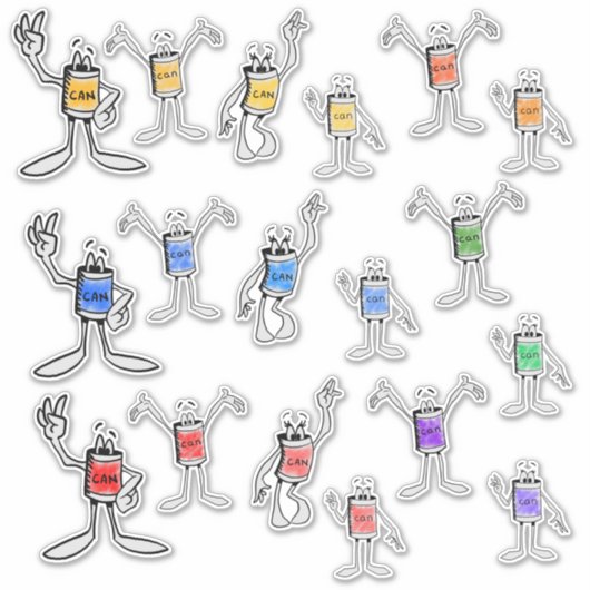 Can Family Sticker Sheet (Vorderseite)