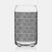 Can Glass Black White Hexagon Geometric Pattern Dosenglas (Links)