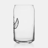 Can Glass mit Hamburger. Dosenglas (Links)