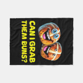 Can I Grab Them Buns_ Funny Easter Hot Cross Buns  Fleecedecke (Vorderseite (Horizontal))
