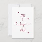 Can I Keep You Cute Romantic Proposal Bouquet Card (Vorderseite)