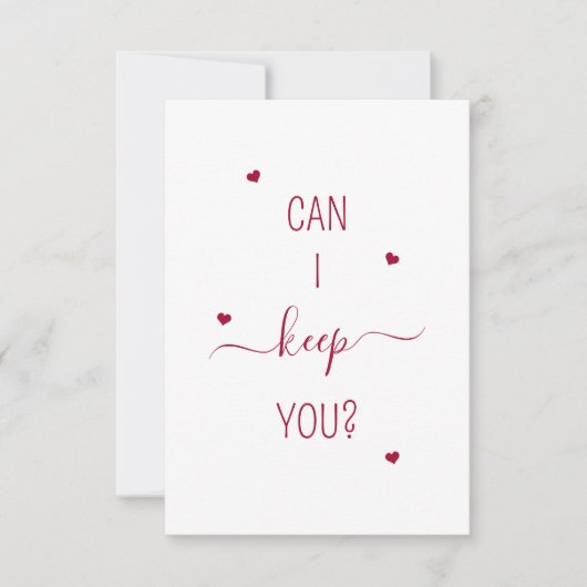 Can I Keep You Cute Romantic Proposal Bouquet Card (Vorderseite)