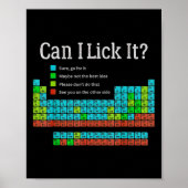 Can I Lick It Funny Back To School Periodic Table  Poster (Vorne)