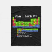 Can I Lick It Periodic Table Chart Science Teacher Fleecedecke (Vorderseite)