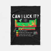 Can I Lick It Periodic Table Chart Science Teacher Fleecedecke (Vorderseite)