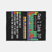 Can I Lick It Periodic Table Chart Science Teacher Fleecedecke (Vorderseite (Horizontal))