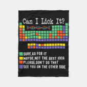 Can I Lick It Periodic Table Chart Science Teacher Fleecedecke (Vorderseite)