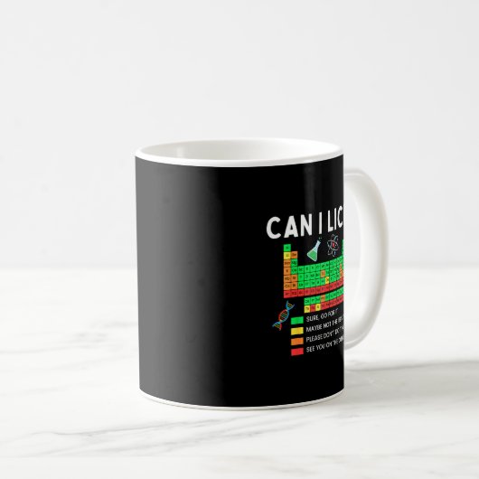 Can I Lick It Periodic Table Chart Science Teacher Kaffeetasse (VorderseiteRechts)