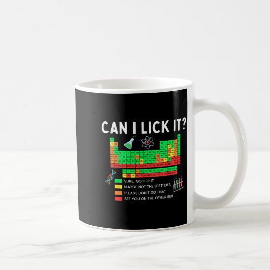 Can I Lick It Periodic Table Chart Science Teacher Kaffeetasse (Rechts)