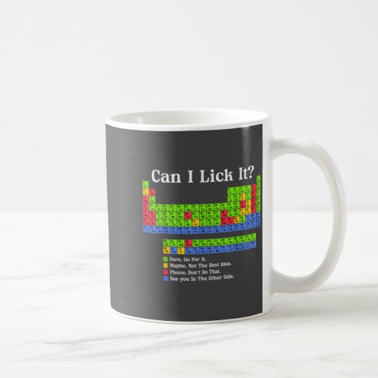 Can I Lick It Periodic Table Chart Science Teacher Kaffeetasse (Rechts)