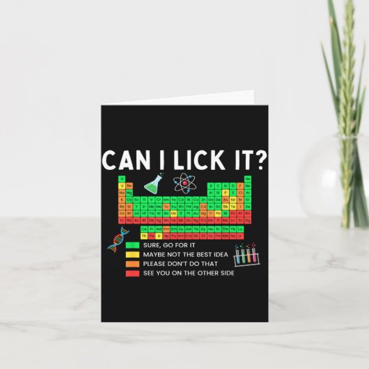 Can I Lick It Periodic Table Chart Science Teacher Karte (Vorderseite)