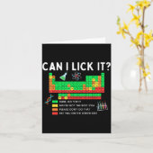 Can I Lick It Periodic Table Chart Science Teacher Karte (Gelbe Blume)